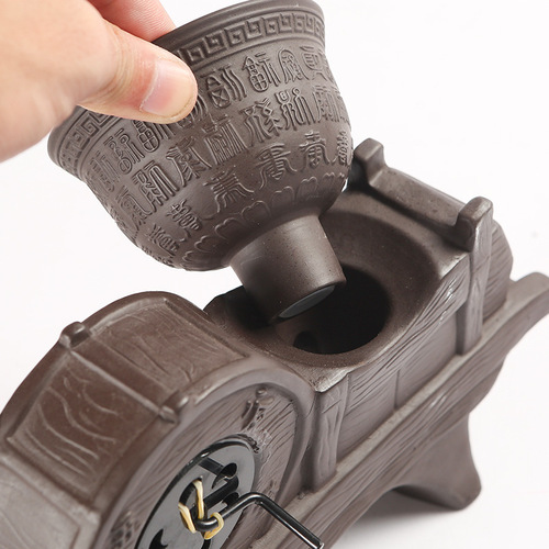 Harvest Grain Retro Purple Clay Automatic Tea Set Anti-scald Brewing Kung Fu Tea Set Portable Lazy Tea Set