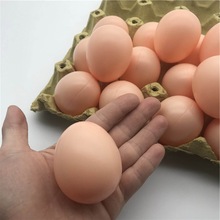 厂家直销仿真塑料鸡蛋DIY玩具假鸡蛋彩绘涂鸦耐压仿真蛋早餐鸡蛋