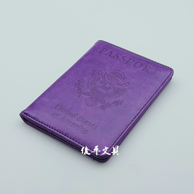RFID passport cover PU travel passport card holder multifunctional and practical foldable document holder passport