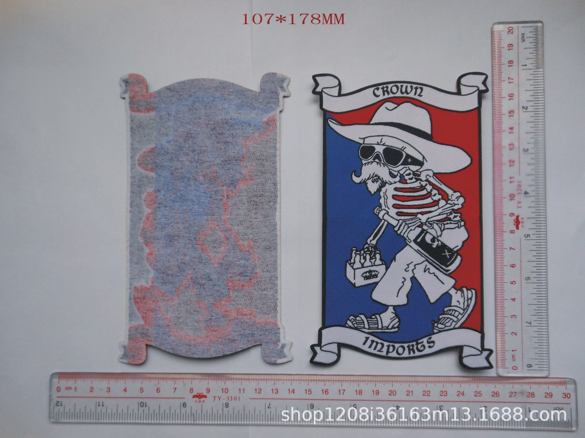 外贸直销工厂加工 织麦章布标贴布多款图案可选多种形状60-1