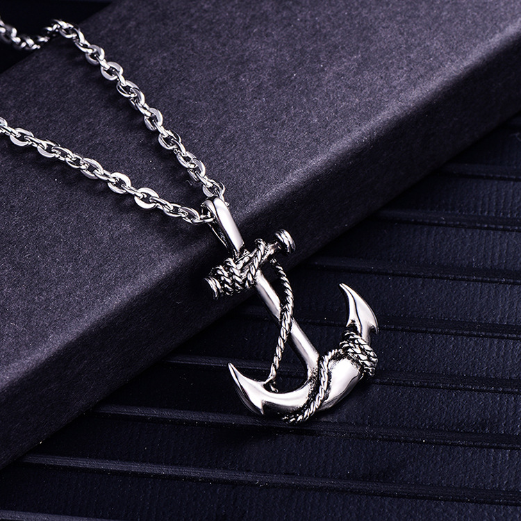 9g Weight Titanium Steel Pendant Material Hip-Hop Retro Solid Color Titanium Steel Plating Halloween Men's Pendant Necklace