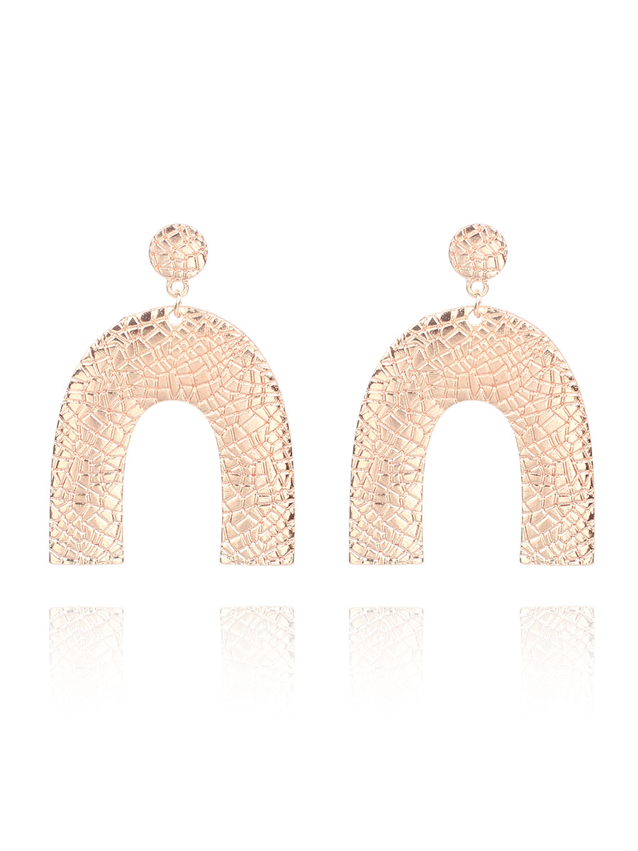 Korean Fashion New Geometric U-shaped Big Long Earrings display picture 3