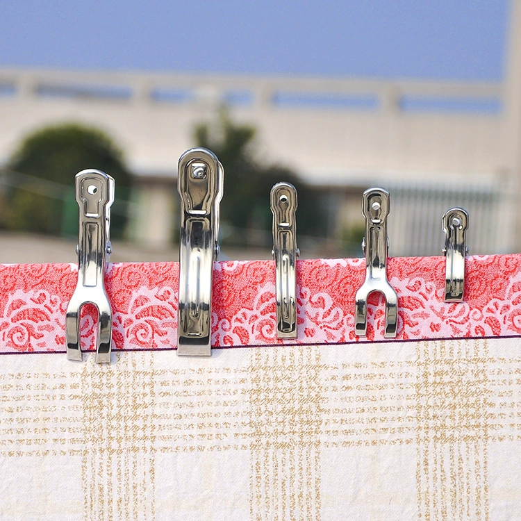Extra Large Stainless Steel Windproof Clothes Clips Set for Duvet Drying Rack - Multiple Sizes