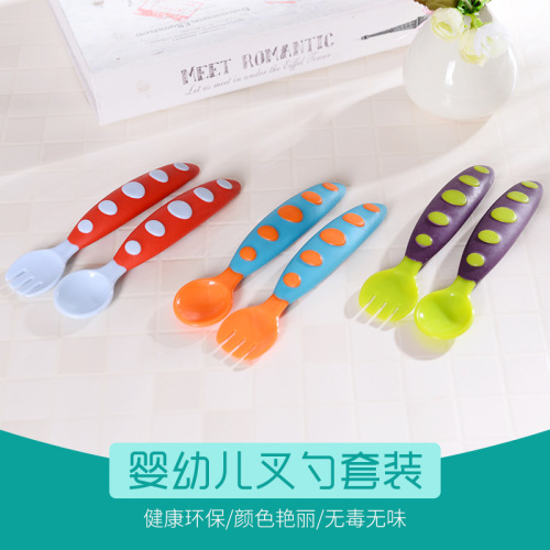 Direct Supply from Manufacturer Baby Spoons and Forks, Baby-Specific Dual-Color Spoons and Forks, Baby Food Utensils for Infants