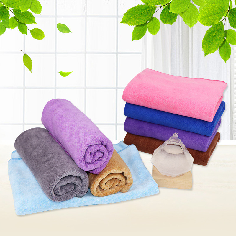 ♔ Wenjiale 8101 Factory Price Wholesale Beauty Salon Thickeneded Water-Absorbent Lint-Free Dry Hair Towel Microfiber Towel