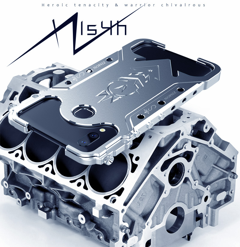 SIMON Mechanical Arm Skull Punk Premium Aluminum Metal Bumper Shockproof Case Cover for vivo X21 & vivo X21 UD