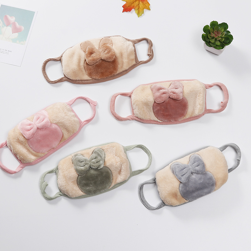 2018冬季挂耳式防尘防风防雾霾棉质口罩 立体卡通刺绣可爱口罩|ms