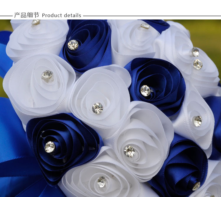 Wholesale of wedding supplies, including European, American and Korean style bridal and bridesmaid bouquets, bride throwing flowers, and simulated ribbon bouquets detail image 3