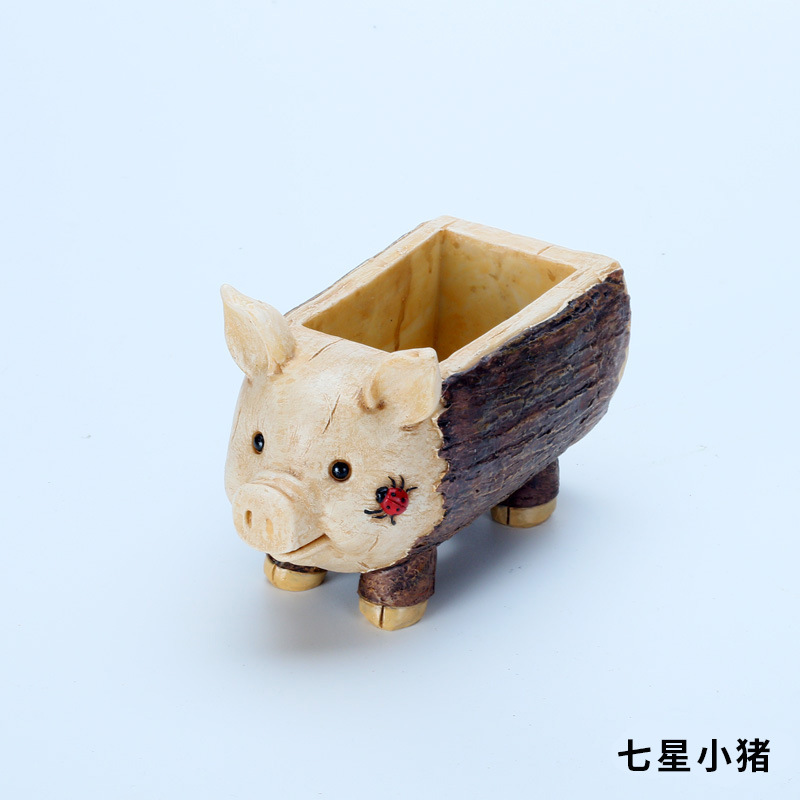 Chậu Cây Resin Chậu cây hình ô tô hoạt hình resin, chậu mọng nước mini, trang trí bàn và sân vườn (RG-163)