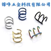 AliExpress Желаю внешней торговле горячие продажи из нержавеющей стали Гальваническое U-образное три кольца поддельные зажим для ушей пирсинг серьги кольцо в носу