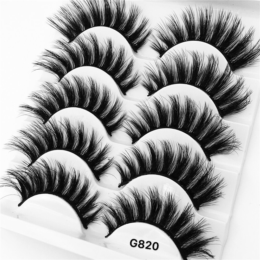 Mode Vison Cheveux 5 Paires Épais Naturel Maquillage Nude Faux Cils display picture 26