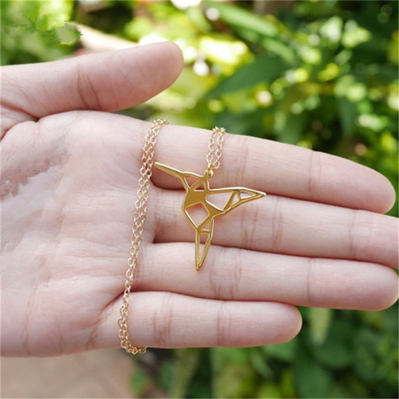 Cute Hollow Bird Necklace Eco-Plating Gold Silver Woodpecker Pendant Necklace
