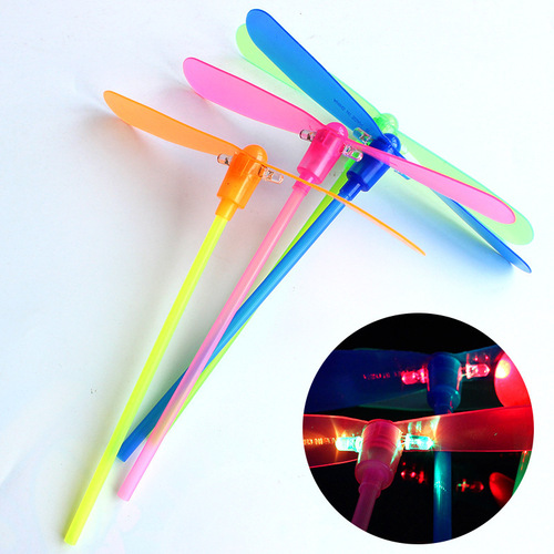 Luminous helicopter/Classic nostalgic helicopter with flashing lights/Flying fairy toy/Wholesale luminous and flashing toys