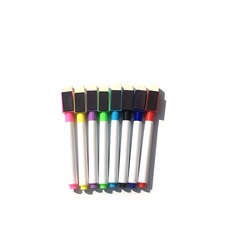 Factory Direct Sale Magnetic Colored Dry-Erase Markers with Brushes, Washable and Reusable Whiteboard Pens, Whiteboard Accessories, Wholesale