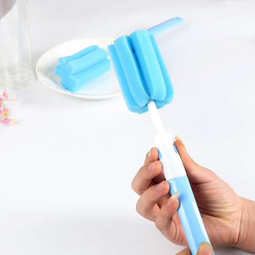 Freedom to match long handle sponge cup brush glass cup cleaning brush thermos cup scrub milk bottle handle decontamination cleaning brush