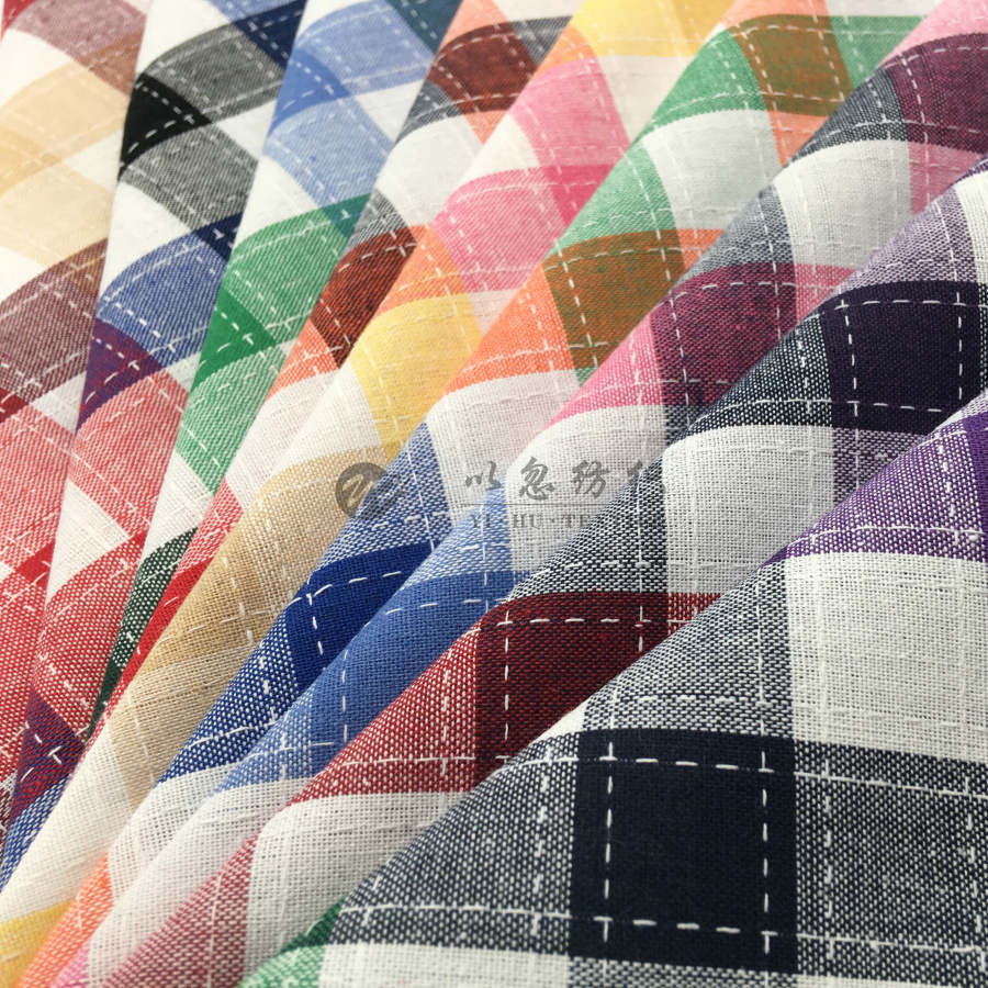 色织格子 全棉 男女装面料 2018新款 厂家直销 现货供应 批发