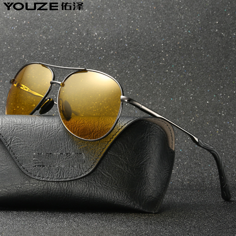 Youze 0971 day and night Polarized Sunglasses Glare fashion Sunglasses Drive drive a car Driver Night Vision Glasses wholesale