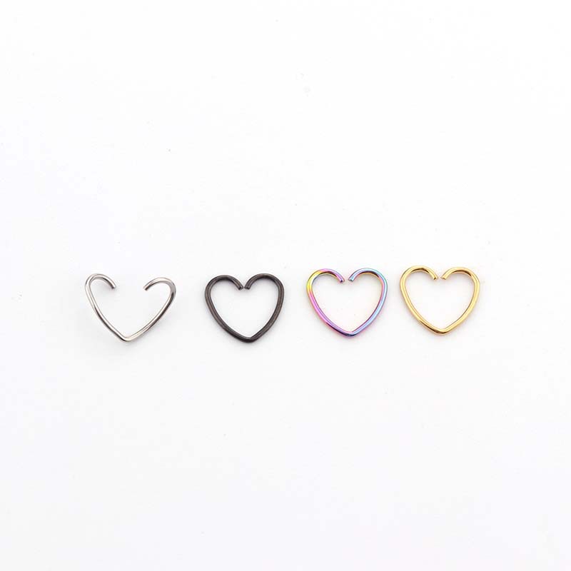 Fashion Heart Plating Stainless Steel No Inlaid Earrings display picture 4