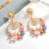 Multilayer resin, earrings, European style, simple and elegant design, boho style