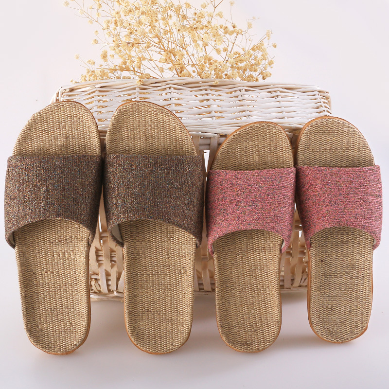 Household couple indoor slippers wood fl...