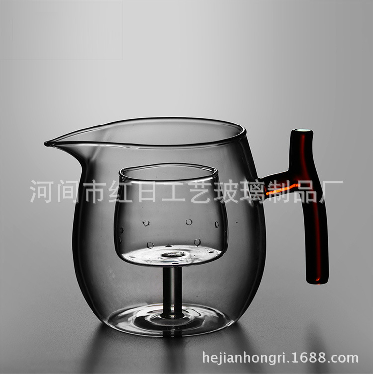 높은 붕규산 유리 Xiaoqing 만다린 페어 컵 주전자 전기 세라믹 스토브 차 메이커 Xiaoqing 만다린 필터 페어 컵