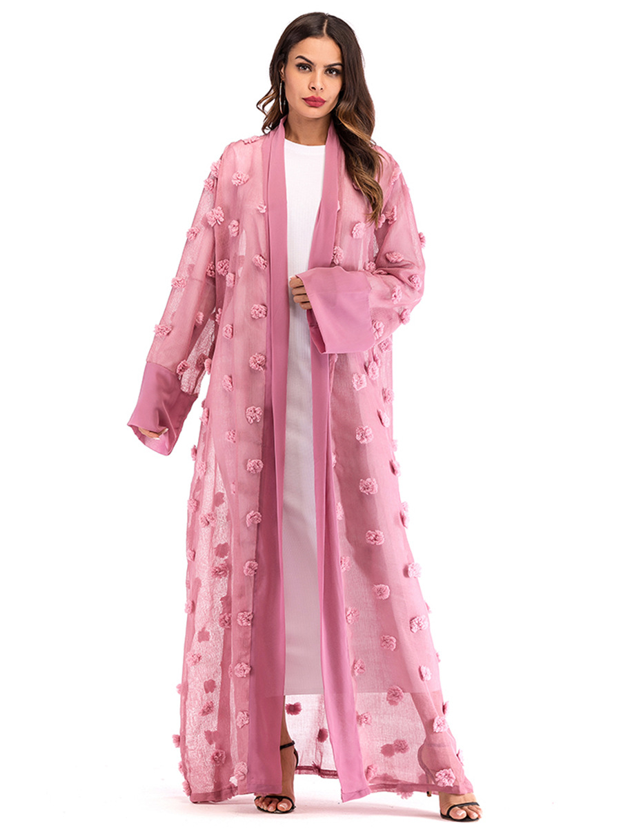 Title 10, Kadınlar için 3D Çiçek Örgü Gevşek Dantel Uzun ...