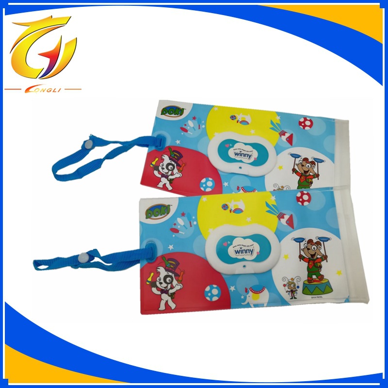 塑料包装袋便捷携带翻盖湿巾袋EVA材质抽取式湿巾包装袋