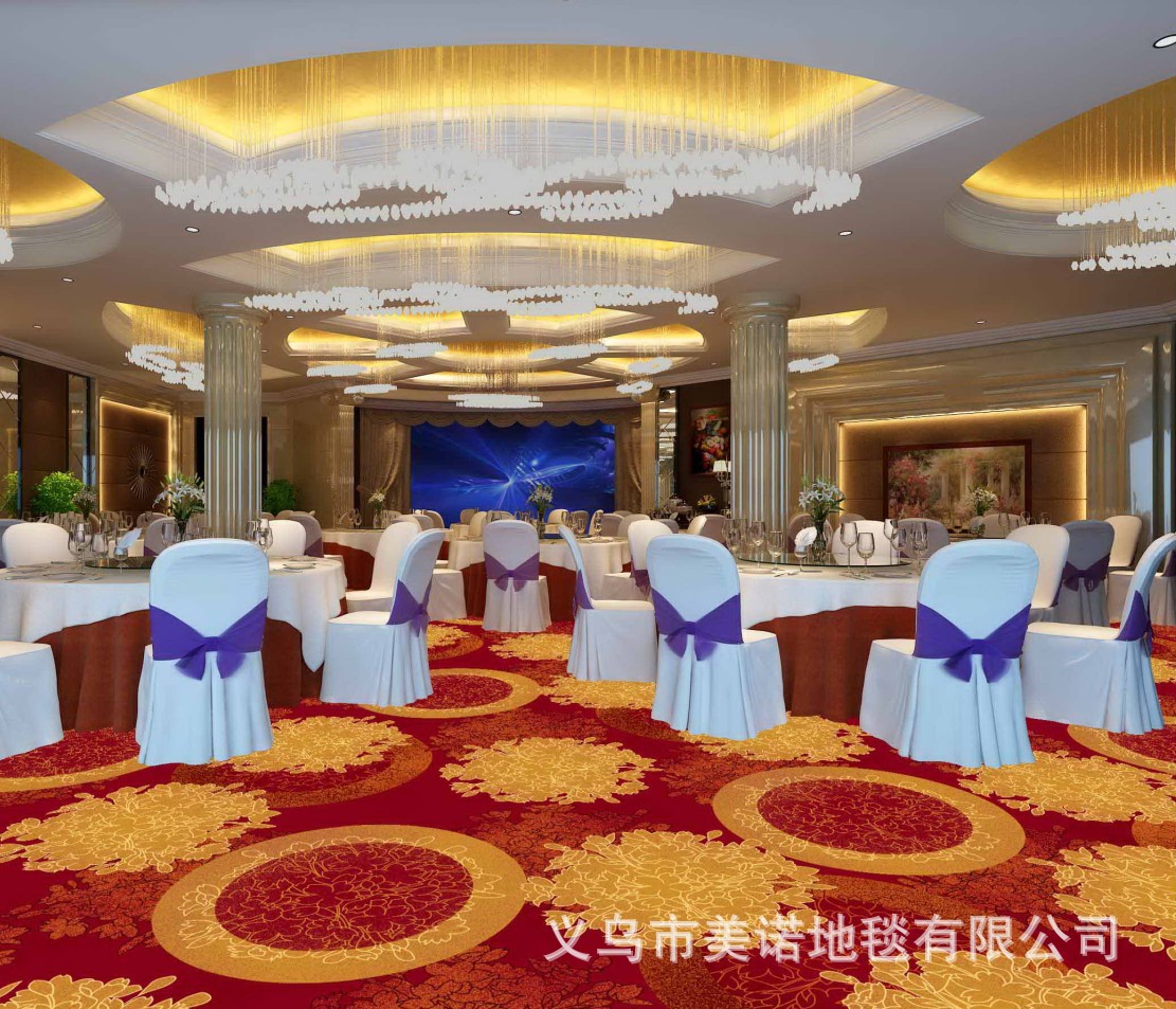 酒店宾馆全铺地毯厂家批发新中式走廊客房宴会厅满铺尼龙印花地毯-阿里巴巴