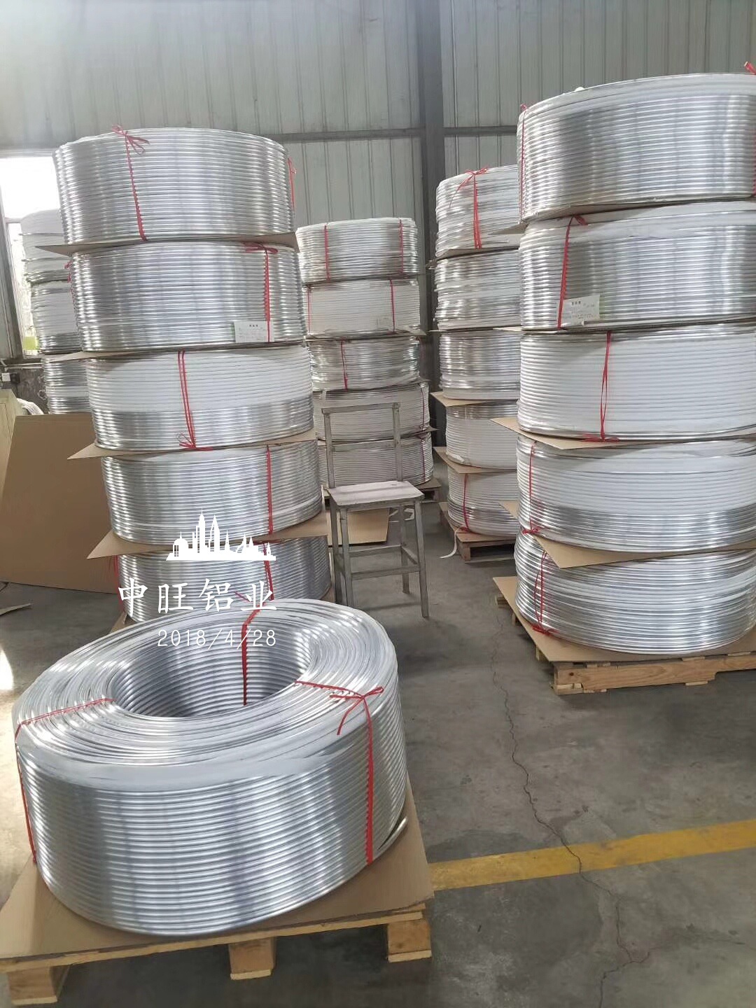 中旺铝业供应1050  1060纯铝0态铝盘管4*1无缝保压8X1 6X1铝软管