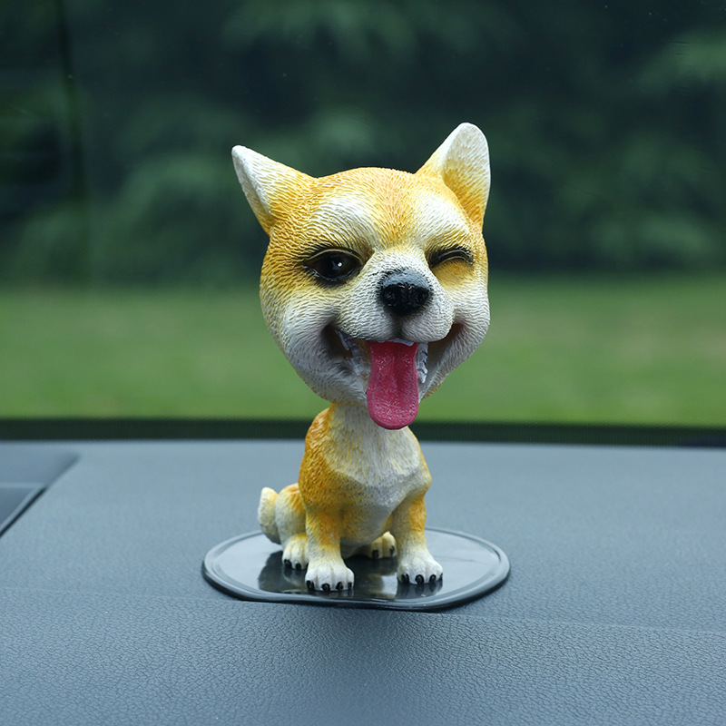 Car Accessories, Car Decorations, Cute Animal Home Decor Figurines, Cartoon Creative Cute Resin Bobblehead Dog