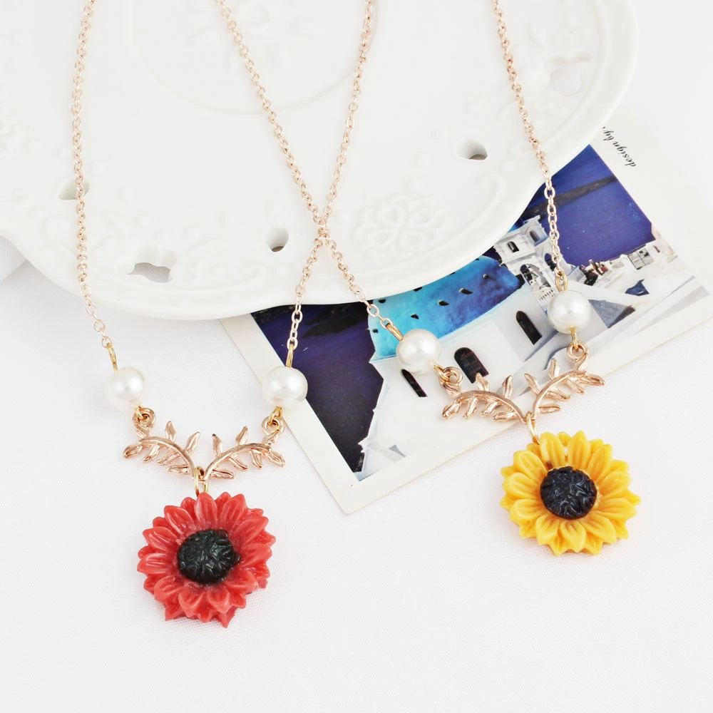 Creative accessory, fashionable necklace, pendant, sweater, for import, European style, flowered