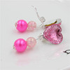 Children's earrings from pearl, ear clips, gift box, long set, jewelry for princess, no pierced ears