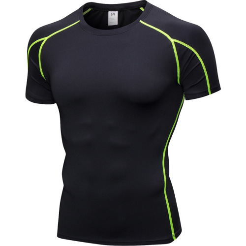 Men's PRO Tight Short Sleeve Top Fitness sports running training clothes stretch quick-drying short-sleeved T-shirt clothes