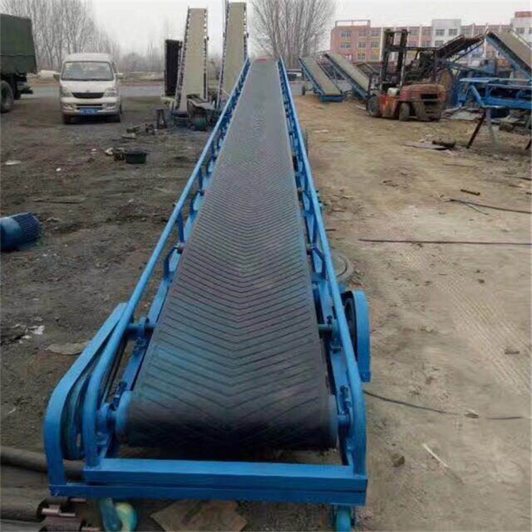 河北  散粮入仓倾斜式槽型皮带输送机   伸缩型皮带机