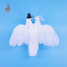 厂家直销 白色棉花羽毛对鸽 仿真鸽子羽毛工艺品精美礼品婚庆装饰