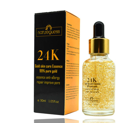 Cross-border special 24K gold Essence liquid Gold foil Essence liquid Peptides Wrinkle Desalination Hydrating 30ML