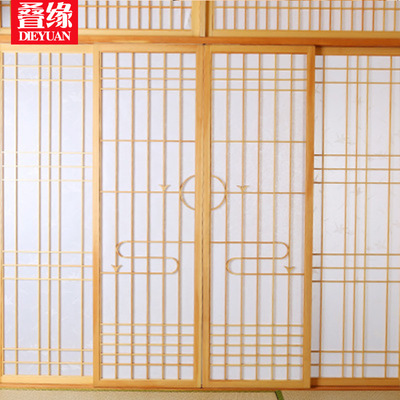 日式格子门榻榻米格子门推拉移门 和室实木隔断门订购格子门定做|ru