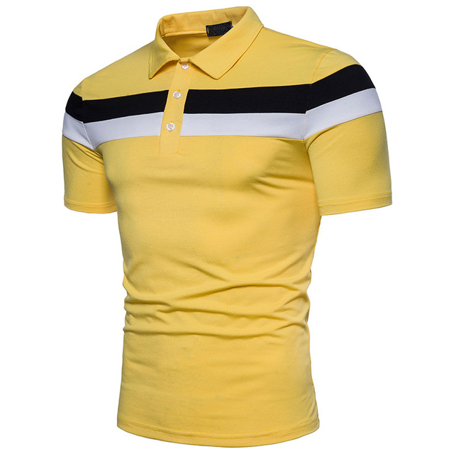 POLO shirt with double-color horizontal stripes men’s POLO shirt 