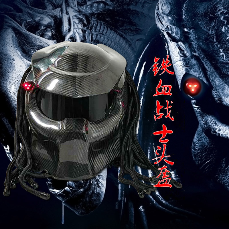 개인화 된 철 전사 오토바이 헬멧 탄소 섬유 철 전사 특수 모양의 대체 횡포 맞춤형 풀 헬멧