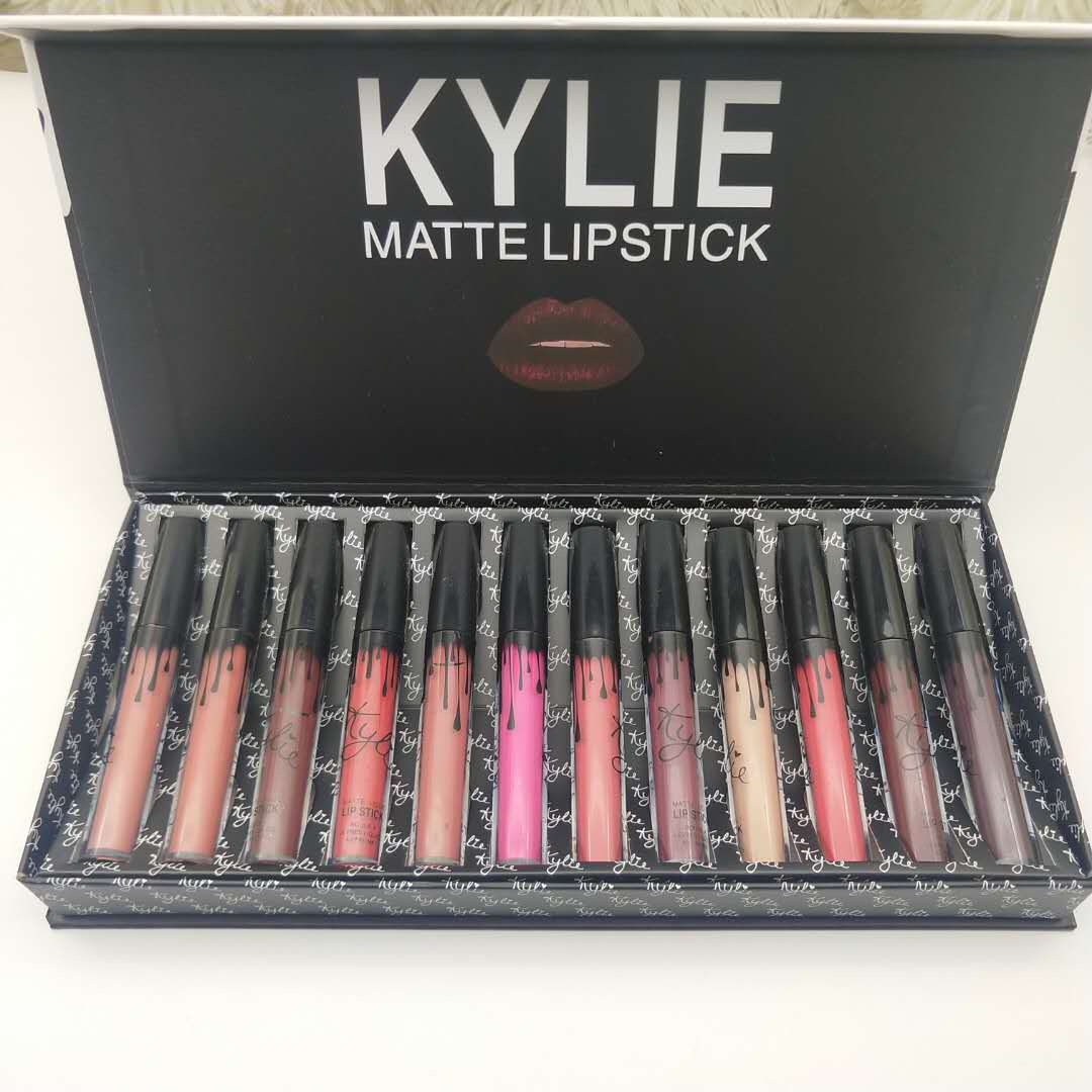 Spot hot selling kylie 12 color lip glos...