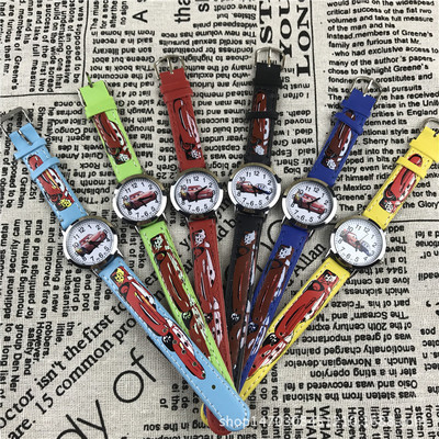Hot AliExpress Cars Cartoon Cars Quartz watch Comics Cartoon children watch Priced wholesale