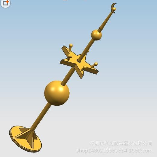 避雷针塔 接闪器接闪杆 防雷避雷装饰避雷针避雷塔 屋顶装饰塔