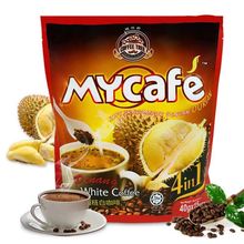 馬來西亞進口檳城咖啡樹貓山王金裝榴蓮白咖啡四合一速溶咖啡600g
