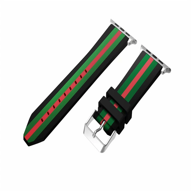Новые товары подходят для силиконового ремешка в полоску для Apple Watch
