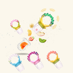 Bell bite device multi-color fruit thinner pacifier food supplement rattle chew chew nutrition manufacturer wholesale