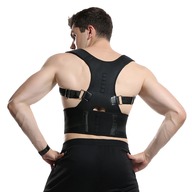 男女驼背矫姿带身姿矫正带 成人定型防驼背部带氯丁橡胶轻便身形|ru