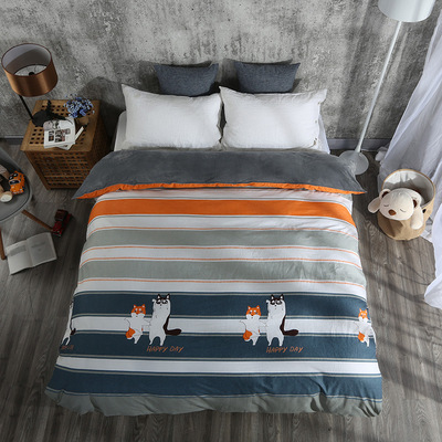 全棉加絨被套單件法萊絨珊瑚絨加厚被套200x230單雙人冬季單被殼