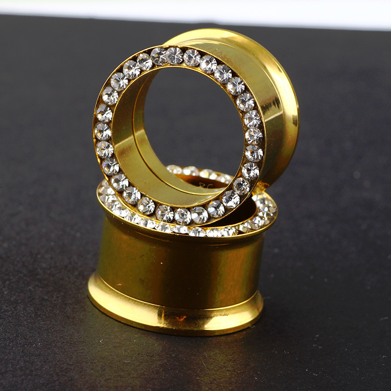 16mm Stainless Steel Internally Threaded Auricle Ear Plug Double Eight Ear Stretcher Body Jewelry detail image 8