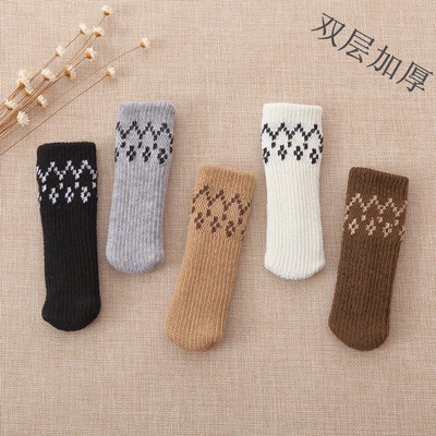 knitting double-deck thickening Chair Booties Tables and chairs Tips Wooden bench Foot sleeve stool Foot sleeve non-slip wear-resisting noise