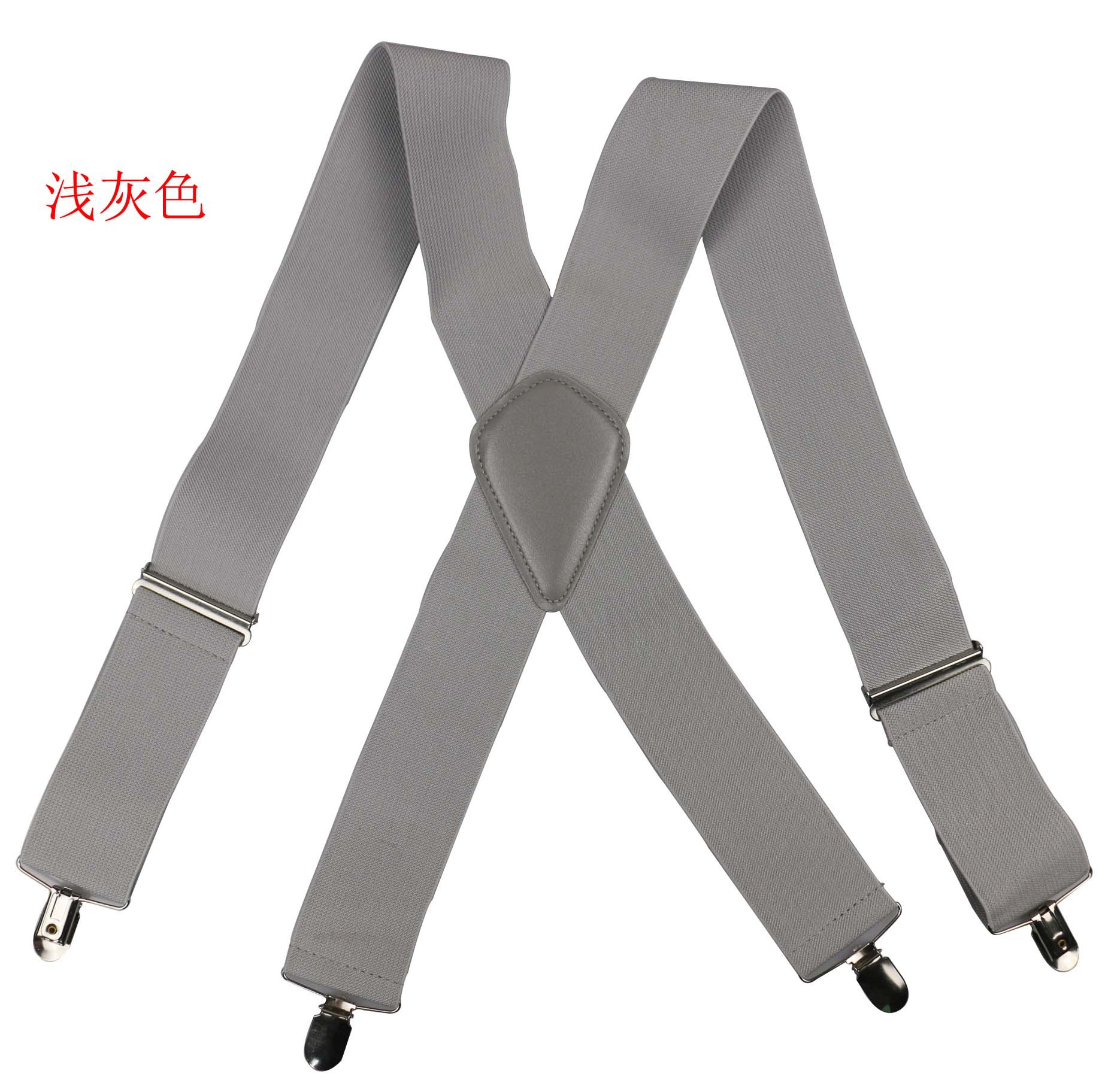 跨境外贸50mm braces男士松紧黑色X交叉四夹背带5cm宽弹力吊裤带-阿里巴巴